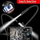 11. 52 м 7 мм объектив эндоскоп HD 480P USB OTG Змеиный эндоскоп Водонепроницаемая инспекционная Труба Камера бороскоп для телефона Android ПК