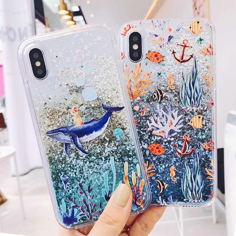 Чехол для телефона Samsung Galaxy S10 S8 S9 Plus A7 2018 A5 2017 люкс S7 Edge A6 A8 A3 J3 J5 J7 зыбучий песок