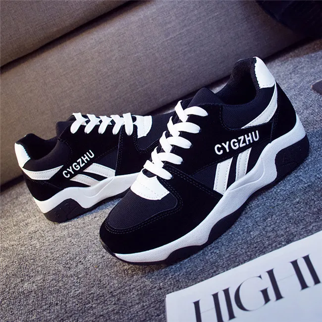 white Dropshipping Women Flat Shoes Sneakers Breathable Casual Shoes Woman Tenis Feminino Lace-up zapatillas mujer XYZ135 - Цвет: white