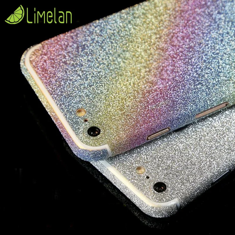 Fashion Luxury Glitter Shiny Full Phone Skin Sticker for iphone 5 5S SE 6 6s Plus 7 7Plus Matte Sparkling Films protector Case |