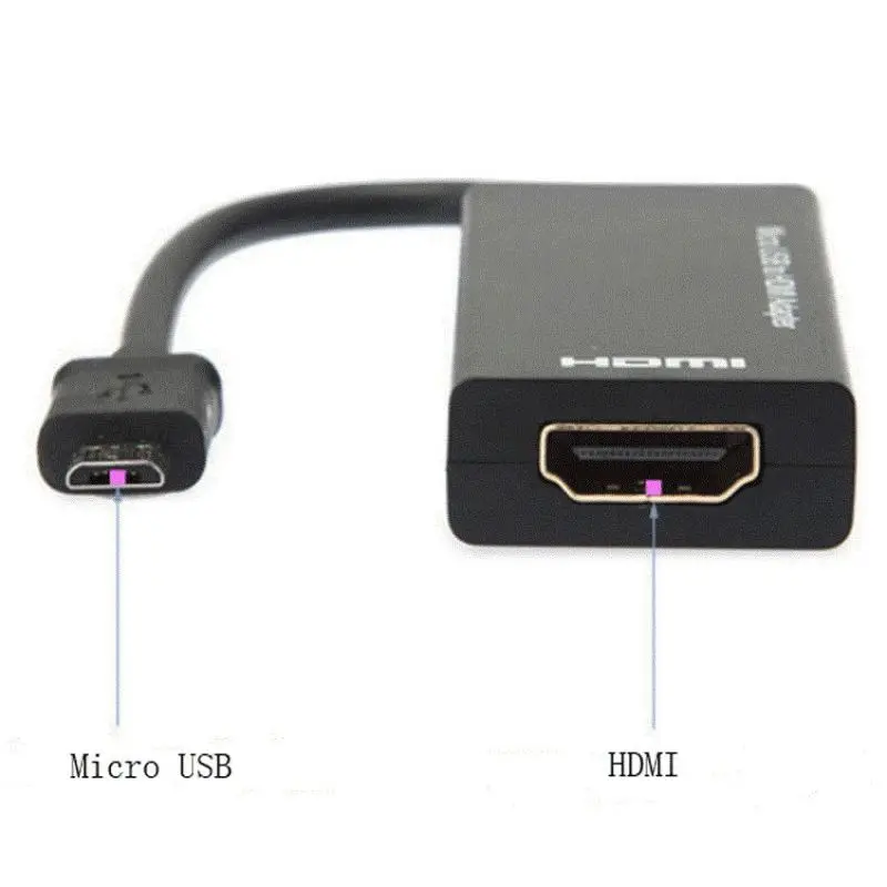 Кабель адаптер Micro USB Male HDMI Female для Android смартфона планшета ТВ поддержка 192 кГц