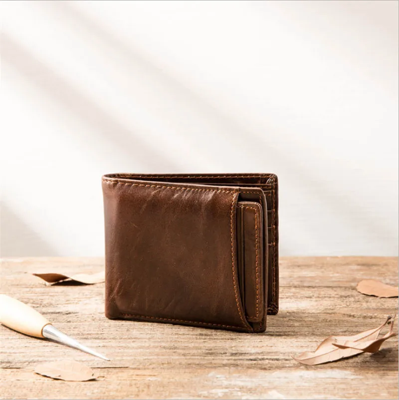 ALAVCHNV оригинальный ретро мужской ручной работы первый слой кожа мульти карта