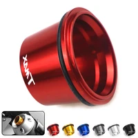 cnc aluminum motorcycle exhaust pipe muffler tail port cover cap red blue black gold for yamaha t max tmax 2012 2015 2016 2017