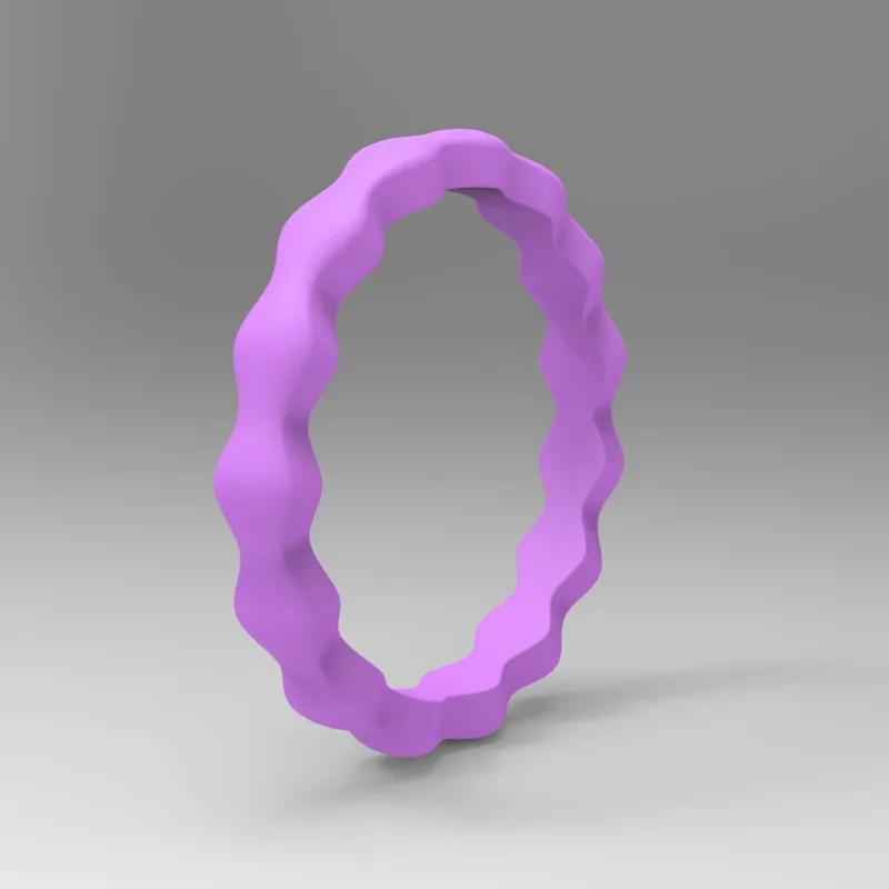 Fashion 3mm Thin Wave Silicone Ring Sports Hypoallergenic Crossfit Flexible 10 colors Rubber Finger 4 5 6 7 8 9 Size | Украшения и