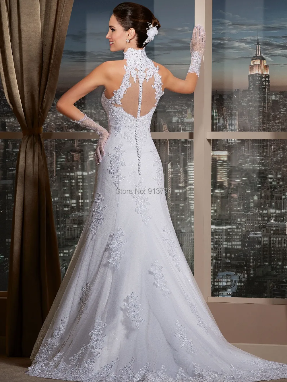 Famous Brand Floor Length Mermaid Lace Dress Wedding Plus Size Vintage vestidos de novia NNW-21 | Свадьбы и торжества