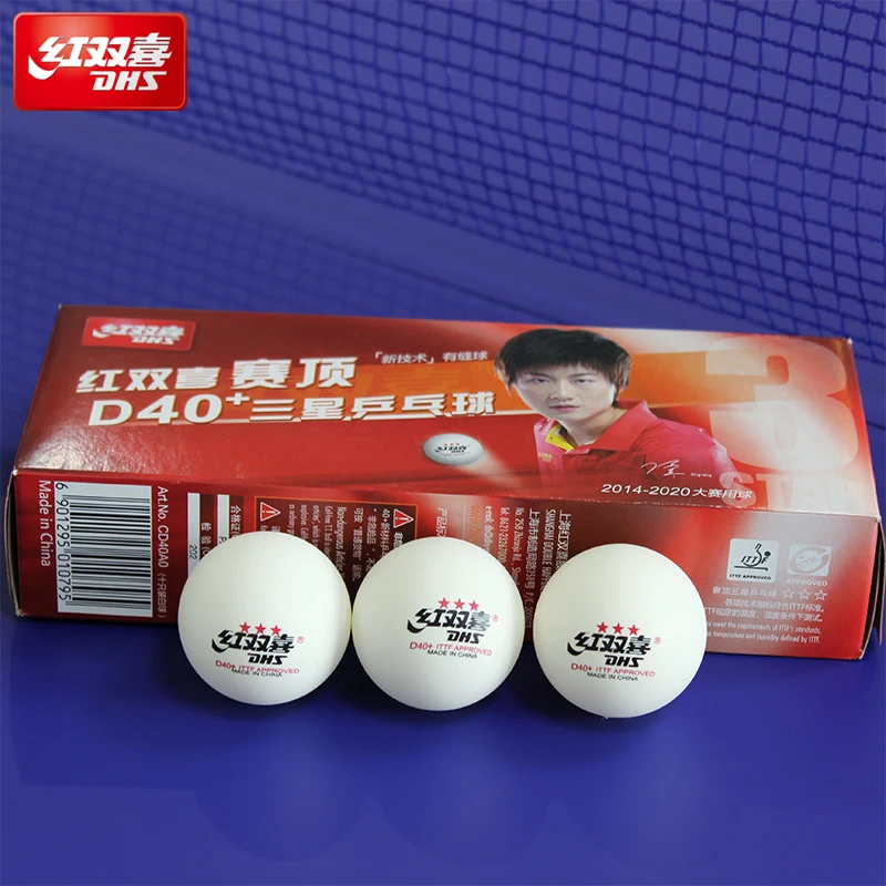 10 мячей/коробка, новинка, DHS 3 звезды 1 звезда D40 + мячи для настольного тенниса, новый материал, пластиковые полимерные мячи для пинг-понга