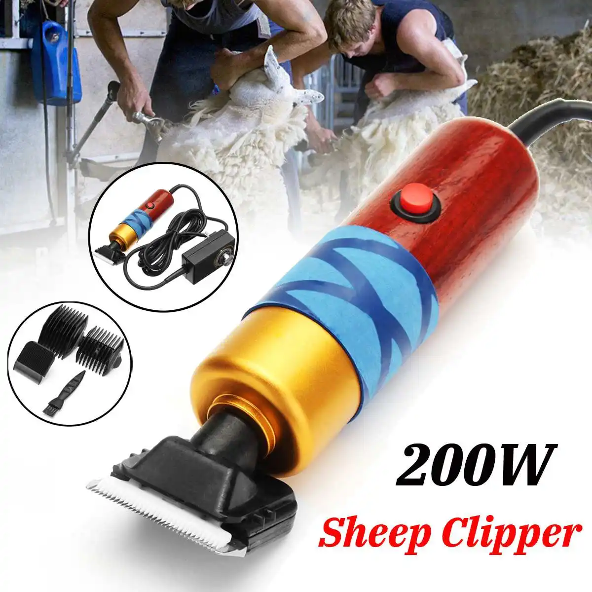 

200W Electric Sheep Clipper Professional Dog Grooming Kit For Rabbit Pet Dog Grooming Tools 100-240V