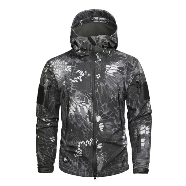 Mege брендовая одежда для мужчин военная куртка армии США Тактический Sharkskin Softshell Осень Зима Верхняя одежда камуфляжная куртка и пальто - Цвет: TYP