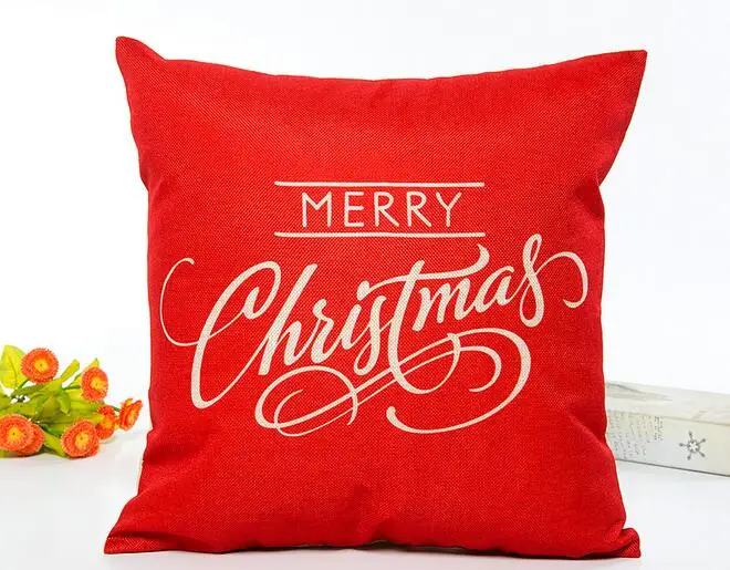 Бесплатная доставка горячей распродажи многоразового стиля рождественского модного декоративного чехла для подушки из хлопка и льна XUAI001.