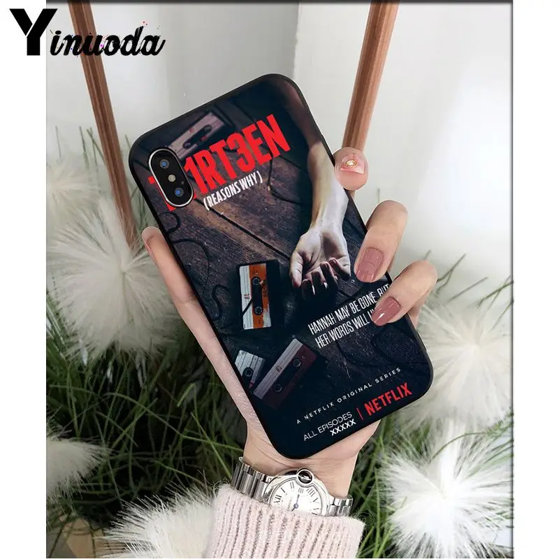 A4 Yinuoda 13 причин почему netflix термопластичный полиуретан Мягкий силикон черный чехол для телефона Apple iPhone 8 7 6S Plus X XS MAX 5 5S SE XR мобильный чехол - Цвет: A4