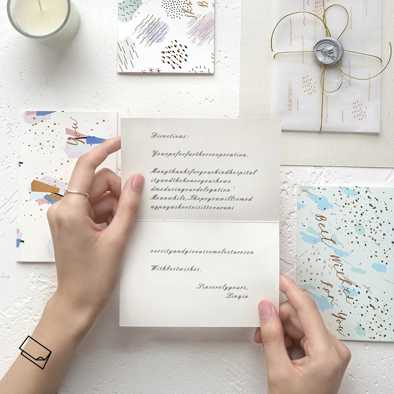 12 комплектов Золотая абстрактная картина карточка Оставьте сообщение карточки