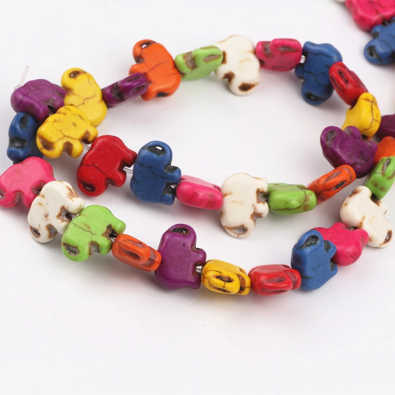 Выберите размер 11x15 мм 14x18 Красочные Howlite слон бусины Свободные каменные Подвески