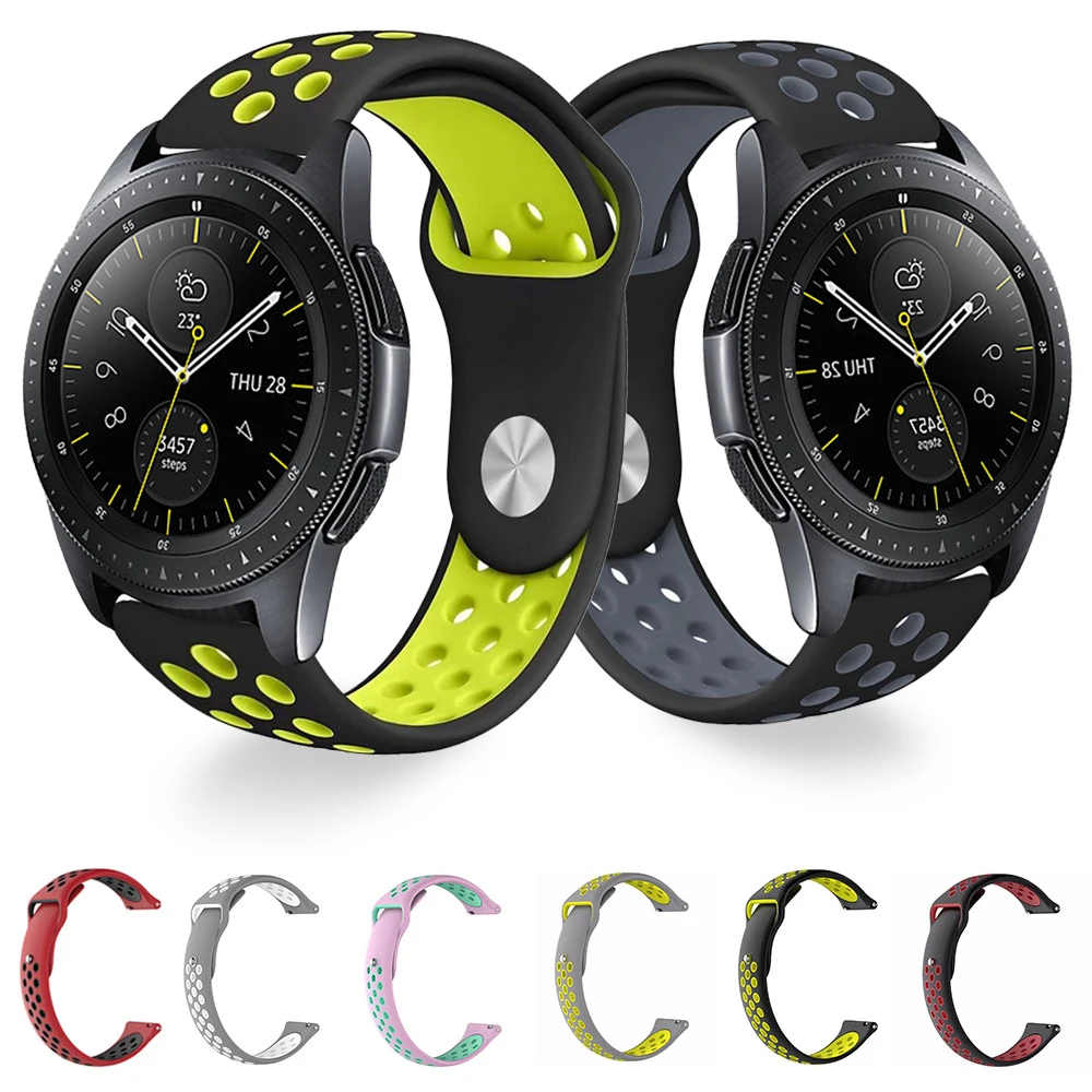 Силиконовый ремешок 22 мм 20 для Samsung Galaxy 46 42 Gear S3 S2 Active 2 Huami Amazfit GTR GTS Bip Huawei Watch GT |