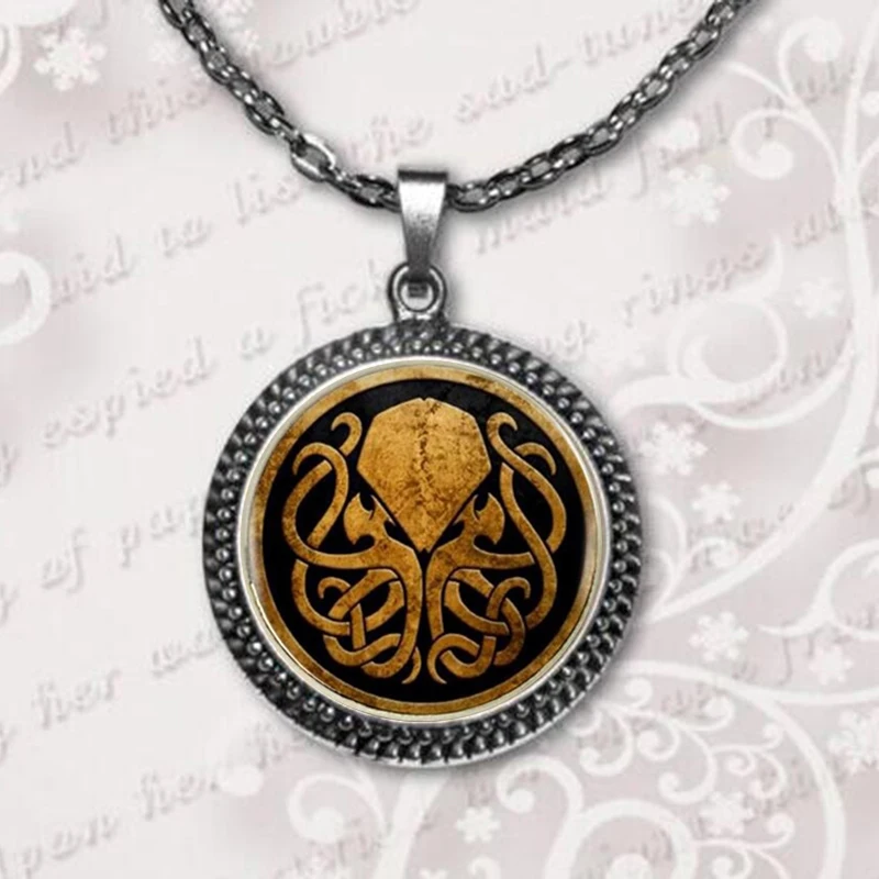 Cthulhu Pendant Necklace Handmade Bronze Copper Chain Long Vintage Women Jewelry A-014 HZ1 | Украшения и аксессуары