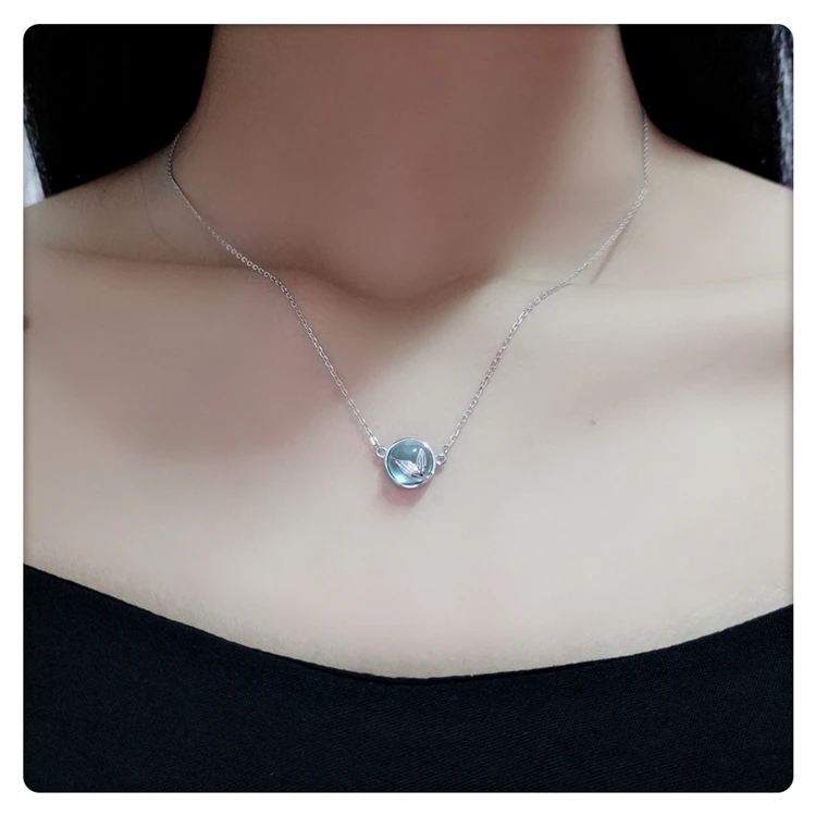 Luxury Trendy Silver Color Ball Necklaces Pendants For Women Long Chain Choker Necklace Collares Collar 2019 | Украшения и