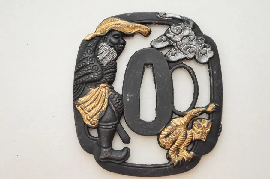 Фото Чудесная защита Tsuba из сплава для японской Tsuba самурайский меч катана Guard Wakizashi Nice №4