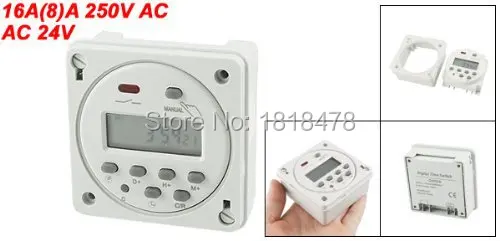 Цифровой таймер Cn101A, светодиодный экран, переменный тока, DC 12 В 16 А Цифровой таймер Cn101A, светодиодный экран, переменный тока, DC 12 В 16 А