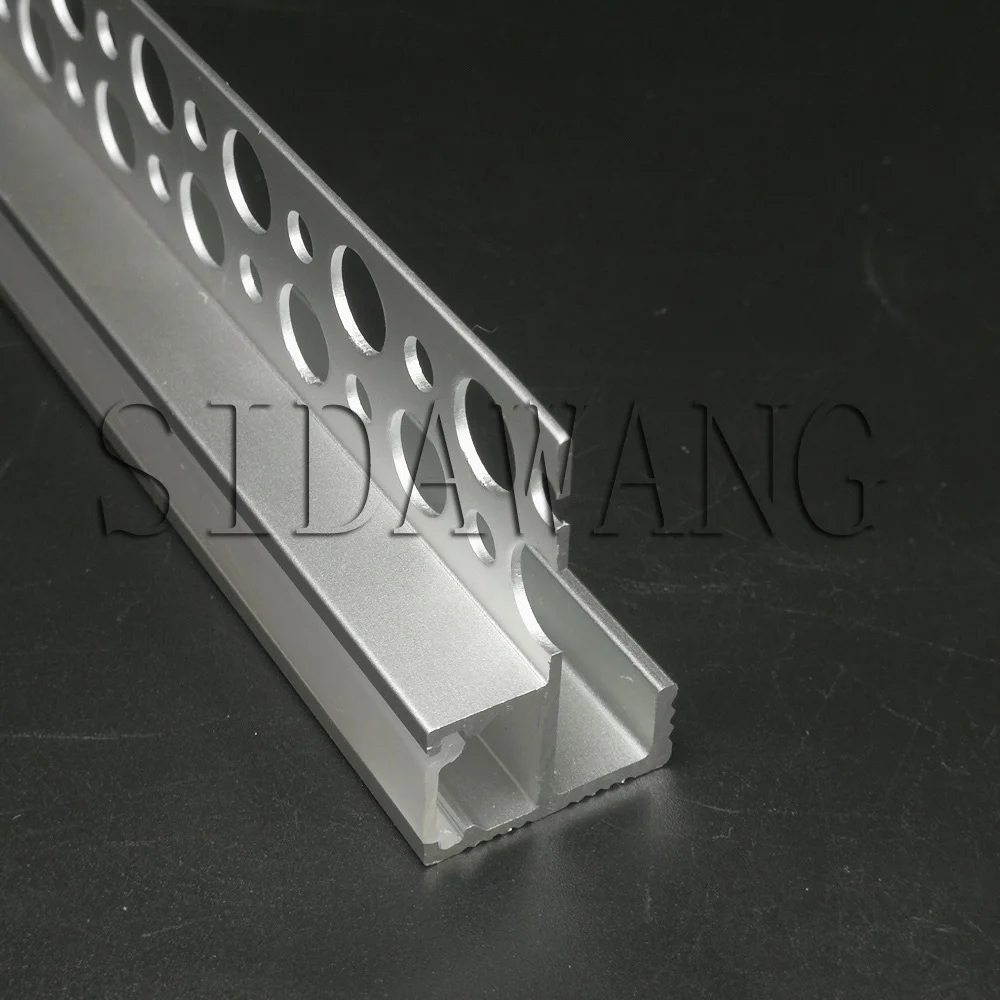 Алюминиевый профиль из гипсокартона 2 м с внутренним размером 10 мм для