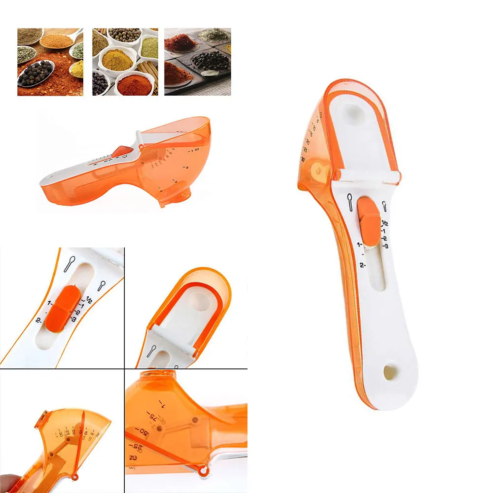 Регулируемые измерительные ложки весы совок сделай сам Кичен изделие ручка для