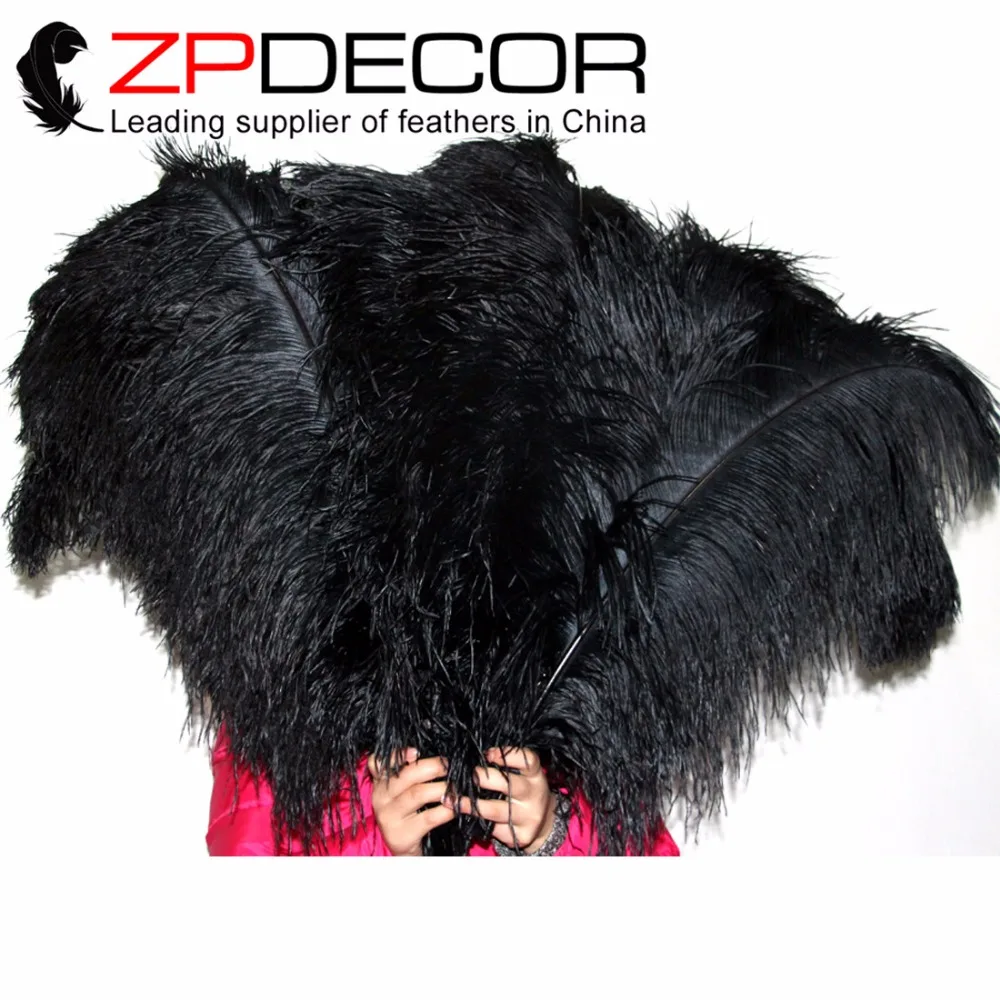 ZPDECOR 100 шт./лот 65 70 см (26 28 дюймов) Премиум качество оптом длинные красивые черные