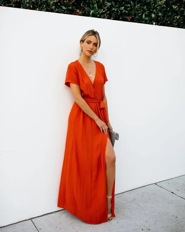 Длинные летние богемные платья Макси для женщин однотонные свободные пляжные с V