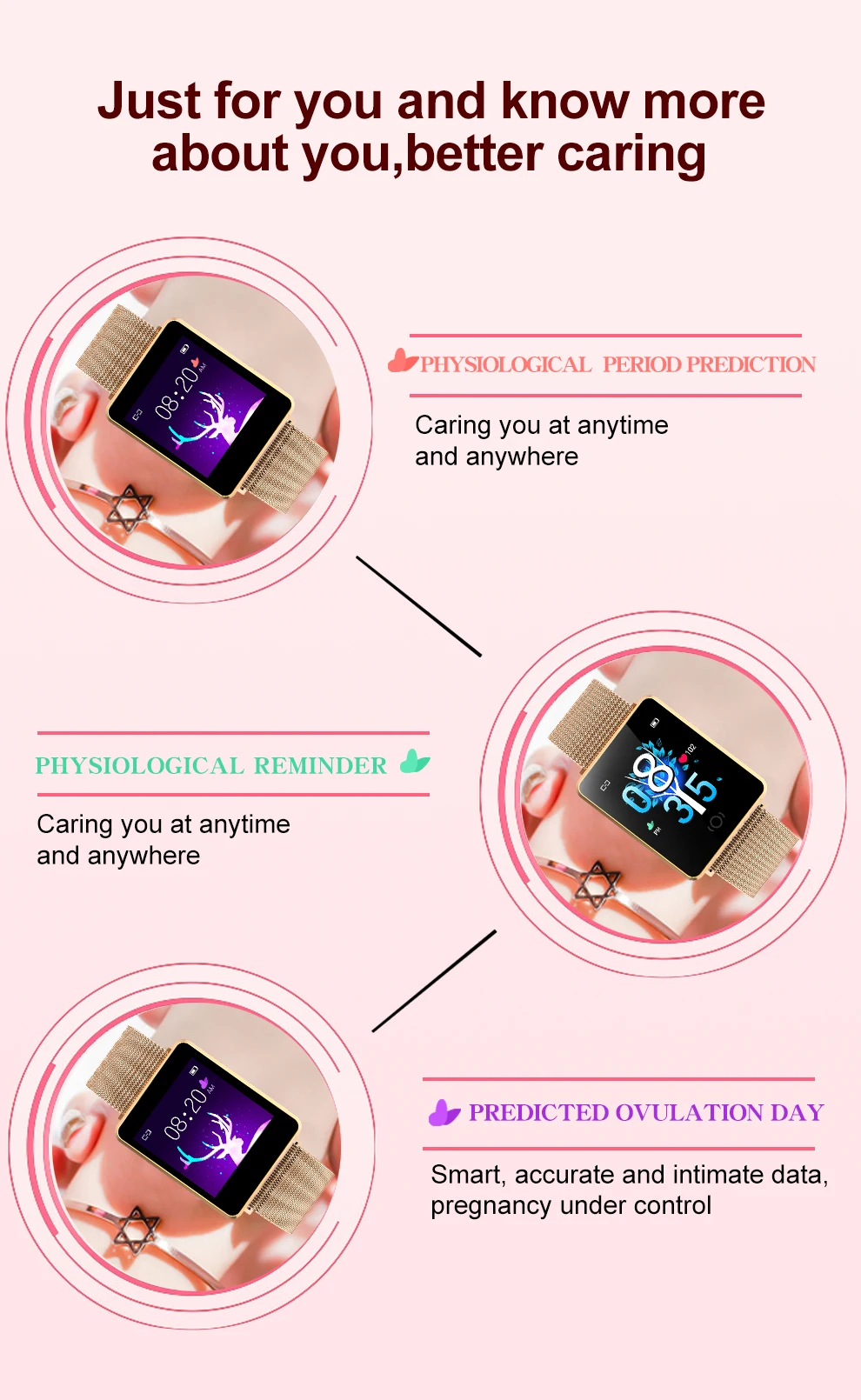 CK26 New Fashion Women Smart Watch waterproof Heart Rate Sports Smartwatch Fitness Tracker Bracelet Ladies Clock For IOS Android
