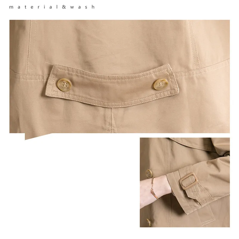 

Casual Loose Spring Windbreaker 6XL Women Jacket Coat 2019 New Large Size Female Solid Short Coats Long Sleeve Lapel Tops f030