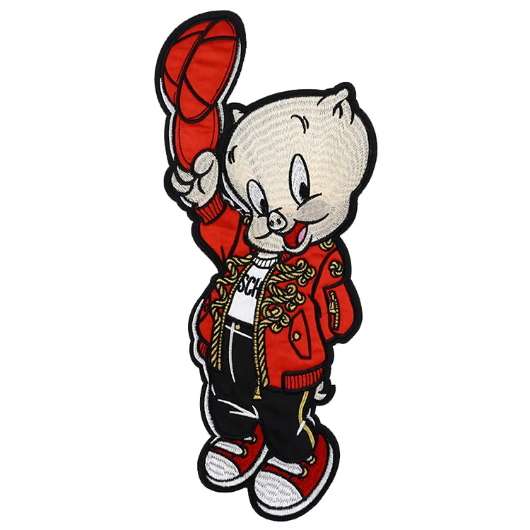 Наклейки с вышитыми нашивками Роза свинка пара diy аксессуары для одежды