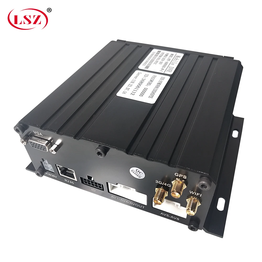 LSZ factory direct remote monitoring 4g gps wifi mdvr support docking two-way intercom audio and video 8-channel hard disk host |