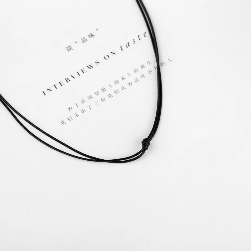 silver necklaces minimalism argent 925 kettingen voor vrouwen collares mujer collier femme pendant necklace leather chain choker | Украшения
