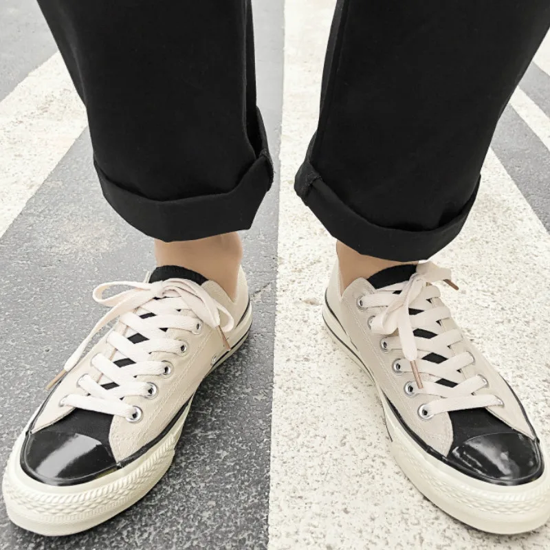 

2019 New Vulcanized Canvas Men Shoes Cool Casual Male Sneakers Classic Low Top Students Comfortable Breathable Footwear N3-79