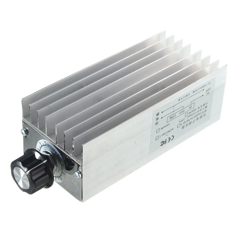 AC 220V 25A 10000W высокая мощность SCR регулятор напряжения регулятор скорости Диммер термостат для электрической печи водонагреватель лампа