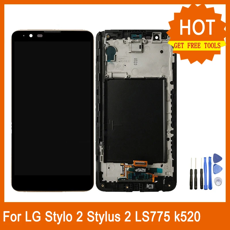 Для LG Stylus 2 LS775 k520 сенсорный экран дигитайзер Замена ЖК дисплей в сборе с рамкой