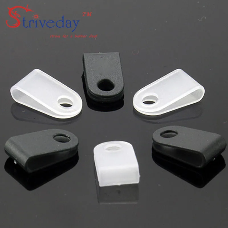 100 шт./пакет черный белый 3 дюйма тип U зажим для кабеля|clip post|cable modem usb portcable ties and clips