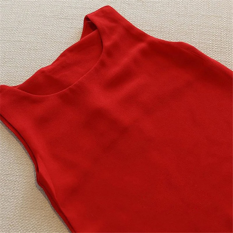 Новинка 2017 года комплекты одежды для маленьких девочек Летняя Красная Шифоновая