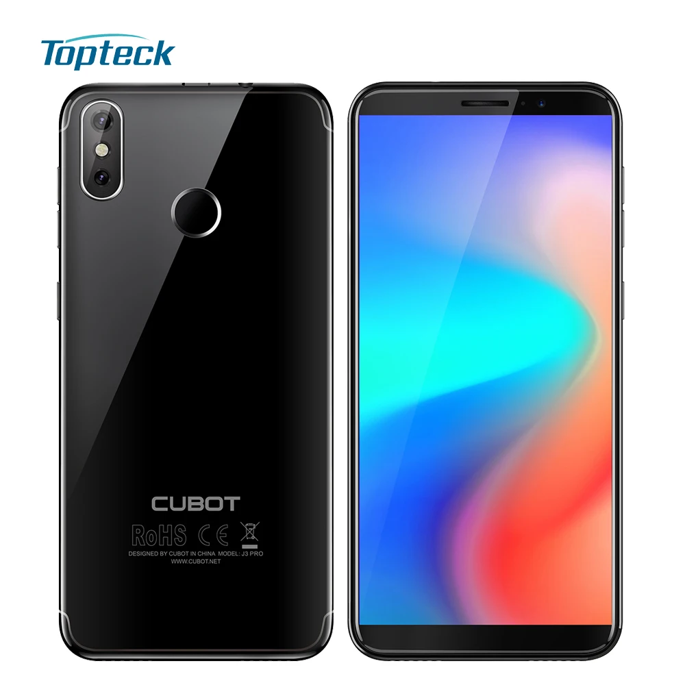 Мобильный телефон Cubot J3 PRO 4G, 5,5 дюймов, 18:9, полный дисплей, 16 Гб ПЗУ, 1 ГБ ОЗУ, 13 МП+ 2 МП, камера заднего вида, 2800 мАч, смартфон с отпечатком пальца
