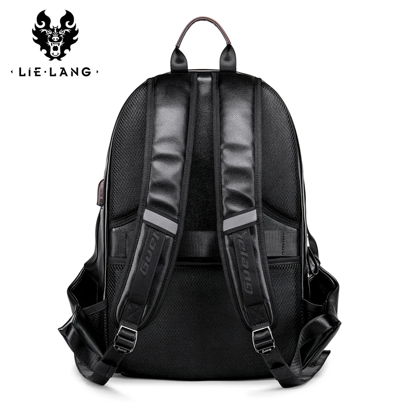 Мужской кожаный рюкзак LIELANG Модный водонепроницаемый дорожный для отдыха