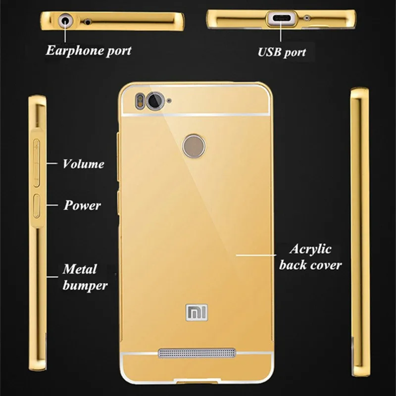 Чехол для телефона Xiaomi Redmi Note 5A Prime алюминиевый металлический бампер Pro зеркальный