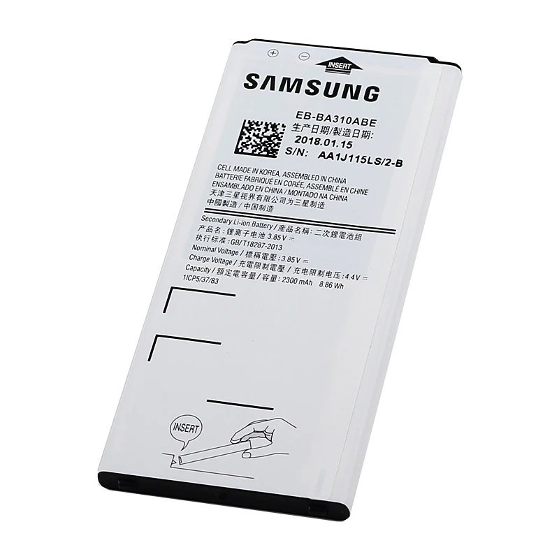 Оригинальный аккумулятор для Samsung GALAXY A3 2016 Edition A310 A5310A A310F NFC 2300 мА/ч с