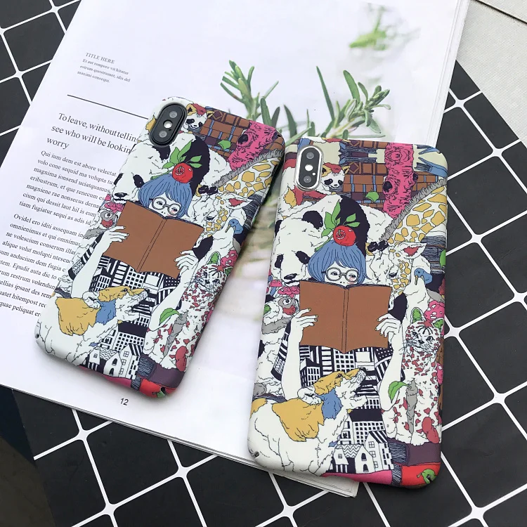 Жесткий чехол мягкий для телефона iPhone 10 XR XS Max X 6 6s Plus 7 plus 8 6SP милая девушка милое
