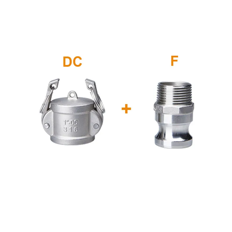DC and F DN15 1/" Тип B/C/D+ DP/E/F Тип DC+ E/F Camlock фитинг адаптер Homebrew 304 соединитель из нержавеющей стали быстроразъемный соединитель - Цвет: DC and F