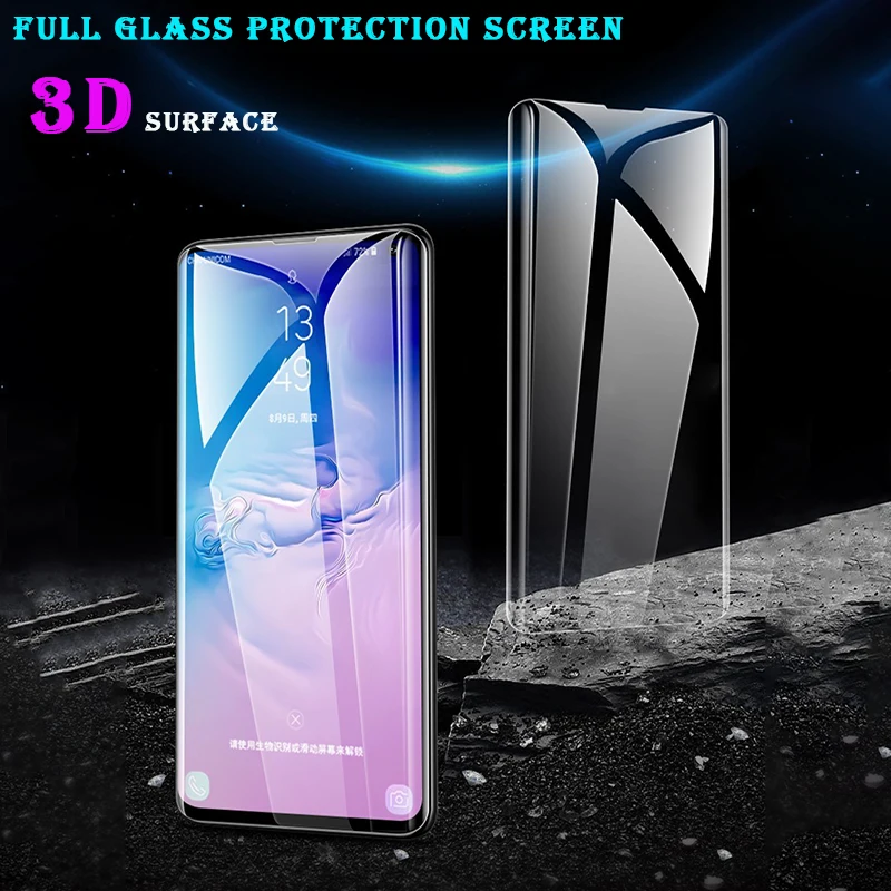 Полная изогнутый закаленное Стекло для samsung Galaxy S10 S8 плюс Примечание 8 9 Экран