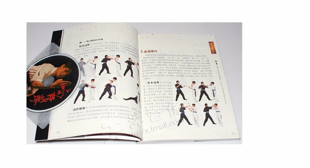Бесплатная доставка Книга в китайском стиле с DVD для обучения китайскому кунг фу