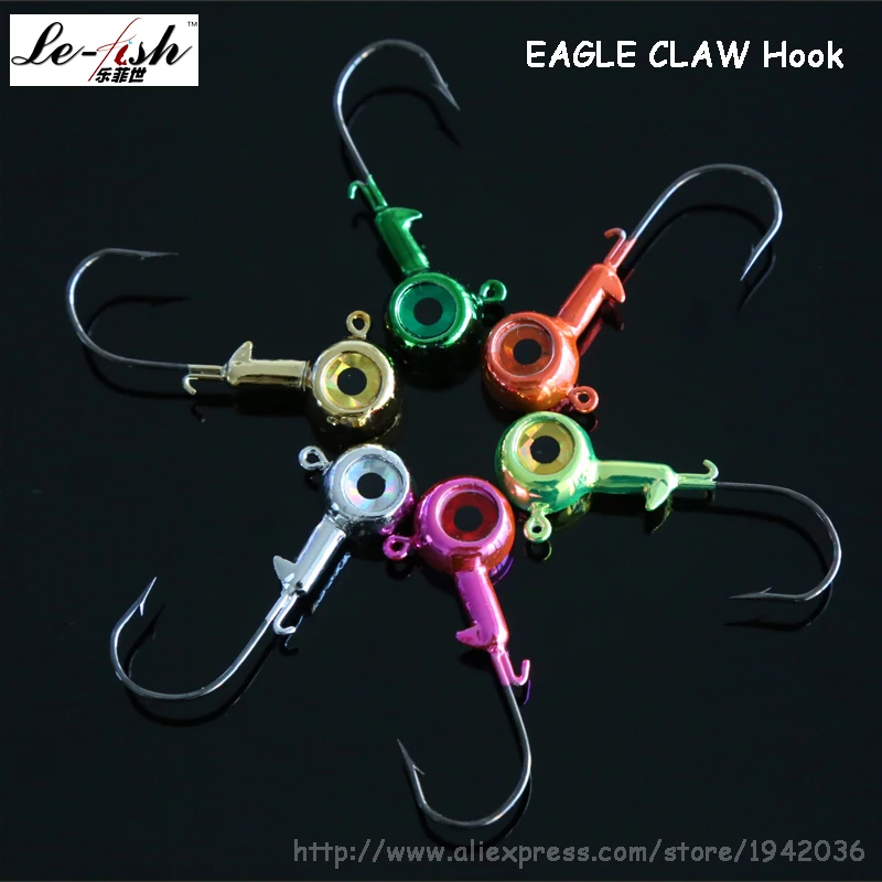 2015 Горячее Надувательство JIG ГЛАВА Искусственные Приманки С EAGLE CLAW Крючки 3.5 г