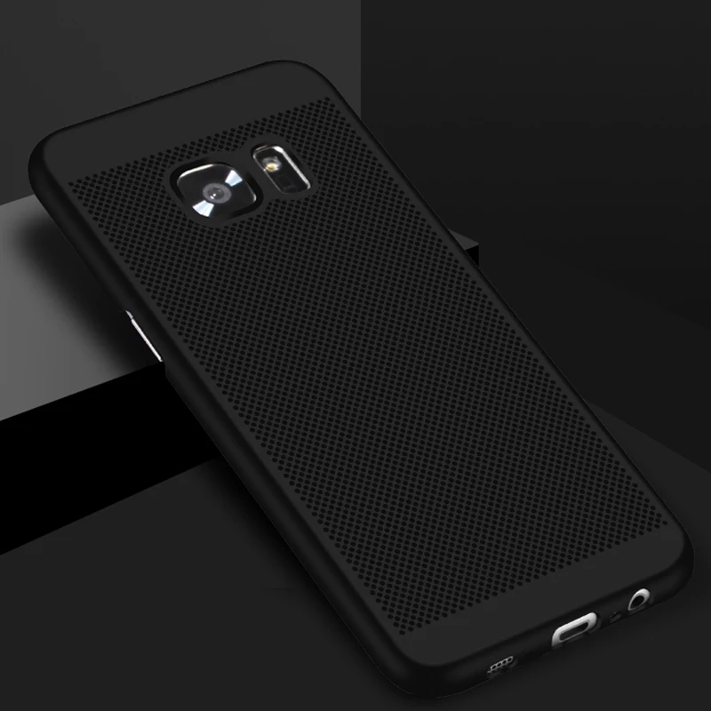 black YueTuo пластиковый излучающий чехол для телефона, etui, чехол для samsung galaxy s6 edge plus s 6 s6edge аксессуары - Цвет: black
