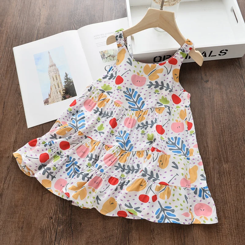 Bear Leader/Одежда для девочек Летние платья принцессы без рукавов с цветочным