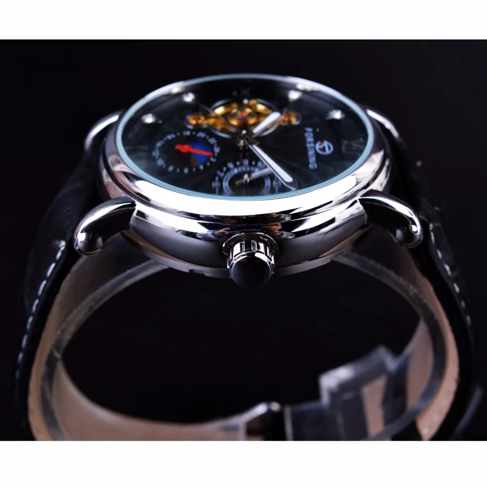 Мужские автоматические часы-циферблат Forsining со светящимся циферблатом | Наручные