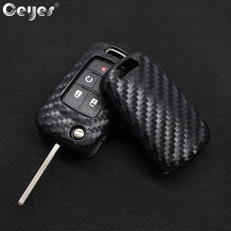 Ceyes Car-Styling Auto Key Carbon Fiber Protect Cover Case For Chevrolet Cruze Vauxhall Buick Insignia Shell Accessories | Автомобили и