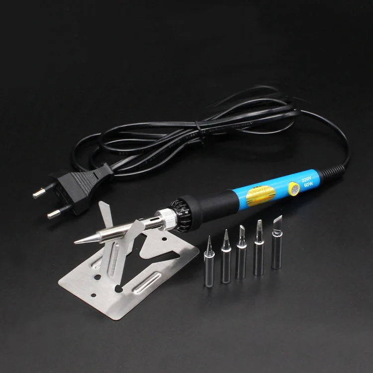 Электрический паяльник с регулируемой температурой и 5 наконечниками 220 В 110 60 Вт