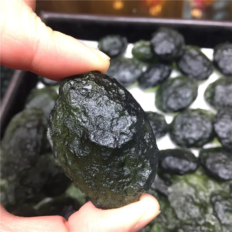 

Moldavite Natural Czech Meteorite Impact Glass Rough Stone Crystal Energy Stone
